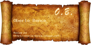 Oberle Bence névjegykártya