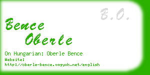bence oberle business card